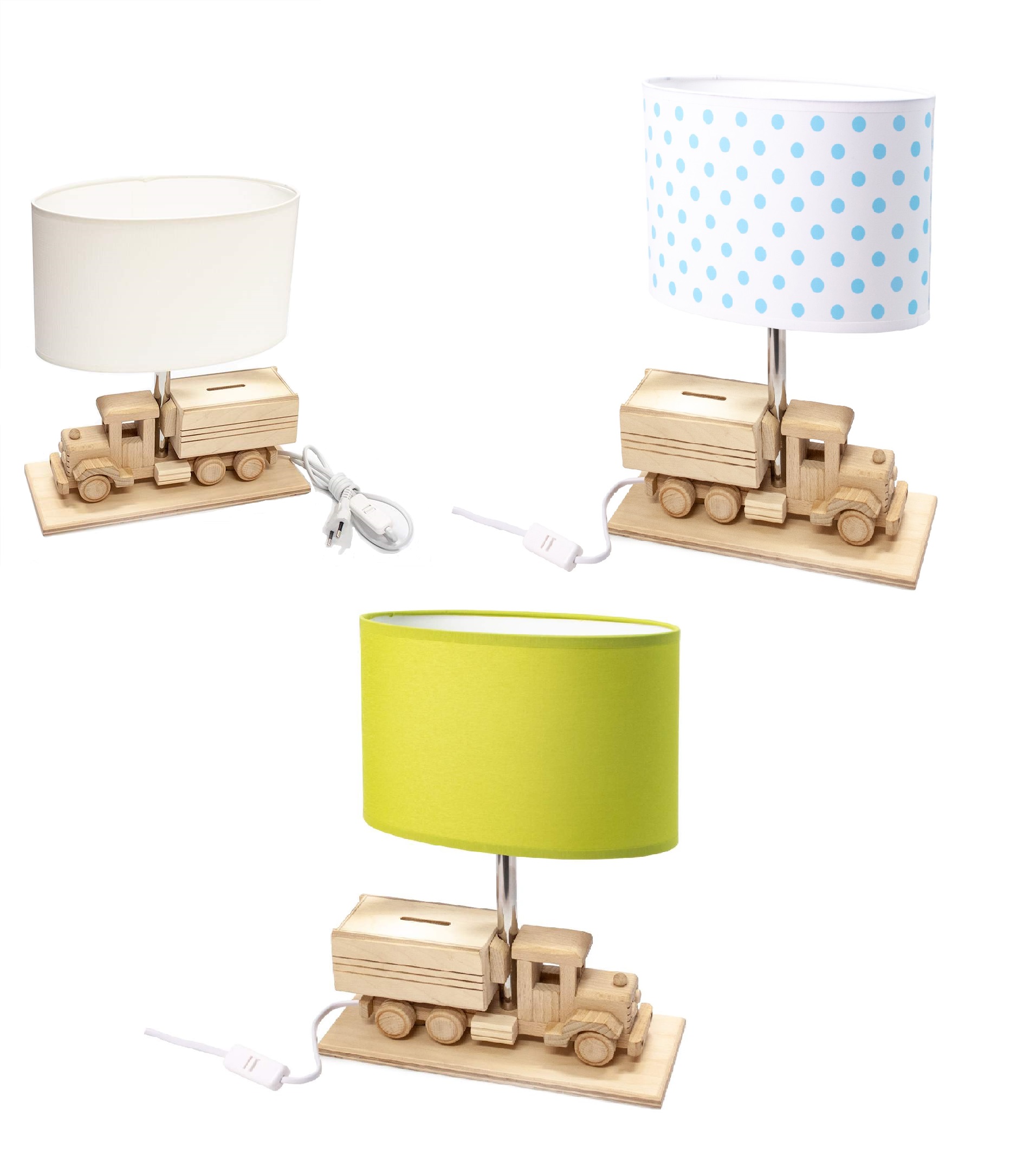 hellux lampa dziecięca ciężarówka skarbonka